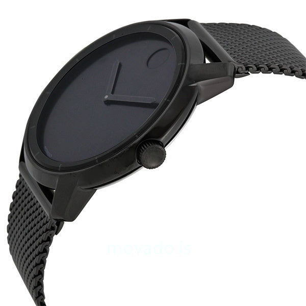 Movado Bold Black Dial Black Mesh Bracelet Watch For Men - 3600261 Buy Now By Movado