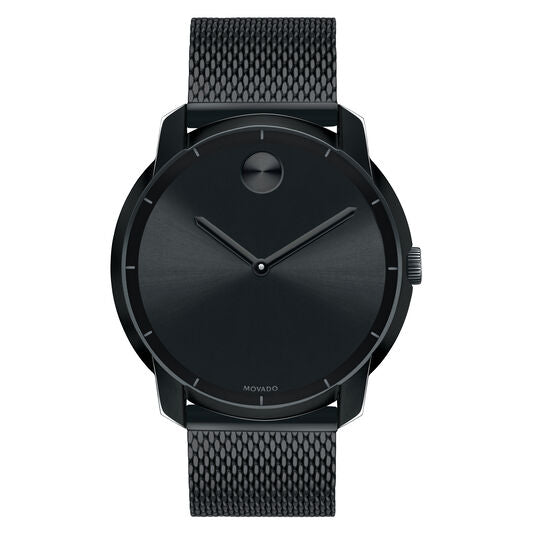 Movado Bold Black Dial Black Mesh Bracelet Watch For Men - 3600261 Buy Now By Movado