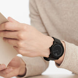 Movado Bold Black Dial Black Leather Strap Watch For Men - 3600306 Buy Now By Movado