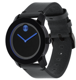 Movado Bold TR90 Black Dial Black Leather Strap Watch For Men - 3600307 Buy Now By Movado