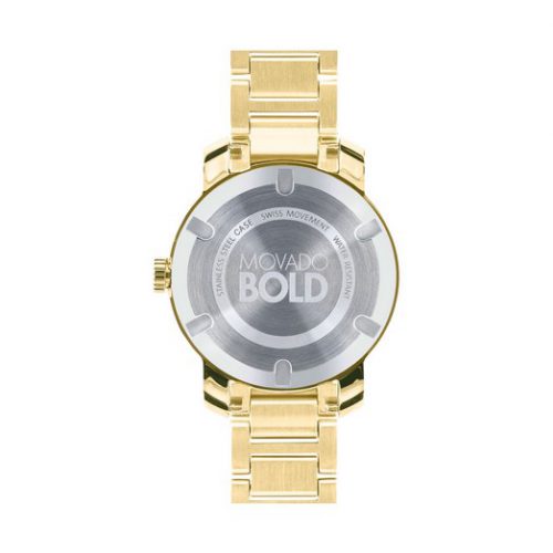 Movado Bold Gold Dial Gold Steel Strap Watch for Women - 3600323 Buy Now By Movado