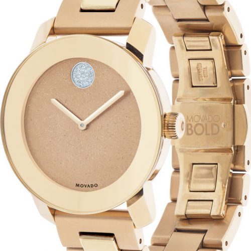 Movado Bold Rose Gold Dial Rose Gold Steel Strap Watch For Women - 3600335 Buy Now By Movado