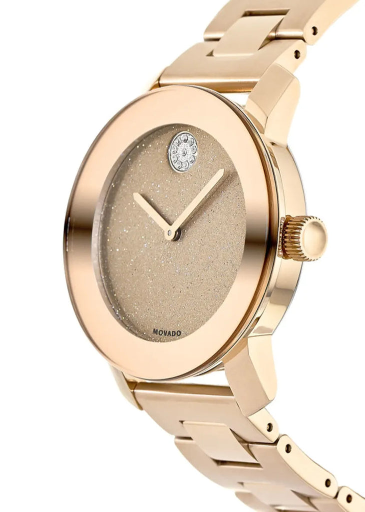 Movado Bold Rose Gold Dial Rose Gold Steel Strap Watch For Women - 3600335 Buy Now By Movado
