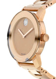 Movado Bold Rose Gold Dial Rose Gold Steel Strap Watch For Women - 3600335 Buy Now By Movado
