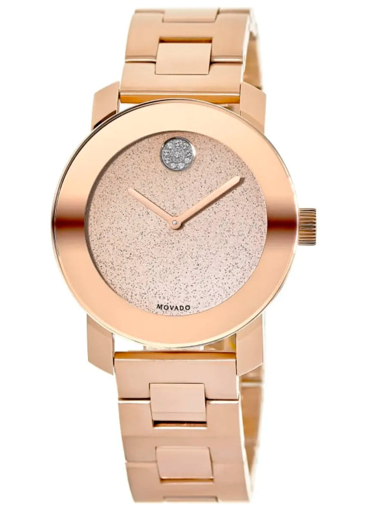 Movado Bold Rose Gold Dial Rose Gold Steel Strap Watch For Women - 3600335 Buy Now By Movado
