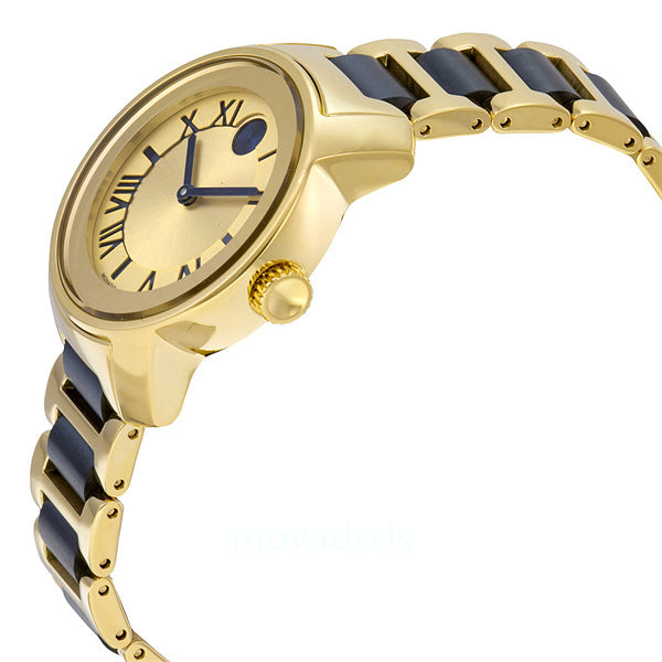 Movado Bold Yellow Gold Dial Two Tone Steel Strap Watch for Women - 3600355 Buy Now By Movado