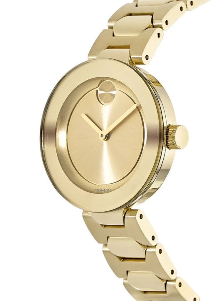 Movado Bold Gold Dial Gold Steel Strap Watch For Women - 3600382 Buy Now By Movado