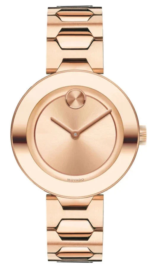Movado Bold Rose Gold Dial Rose Gold Steel Strap Watch for Women - 3600342 Buy Now By Movado
