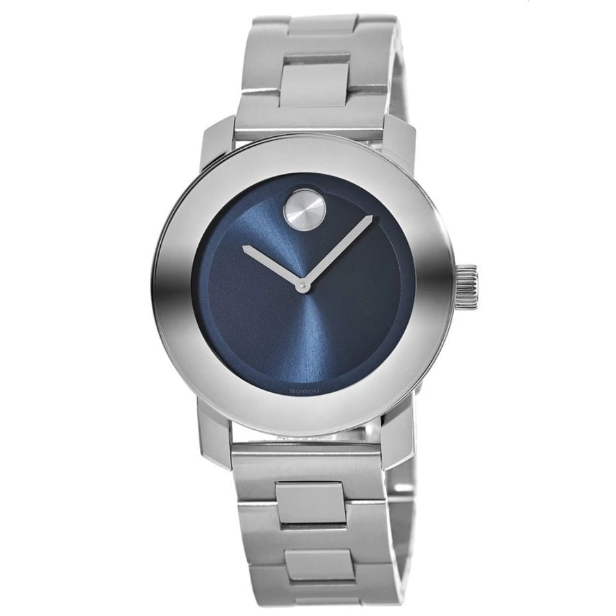 Movado Bold Blue Dial Silver Steel Strap Watch for Women - 3600396 Buy Now By Movado