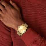 Movado Bold Diamonds Gold Dial Gold Mesh Bracelet Watch For Men - 3600460 Buy Now By Movado