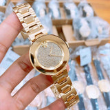 Movado Bold Crystal Gold Dial Gold Steel Strap Watch For Women - 3600492 Buy Now By Movado