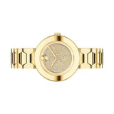 Movado Bold Crystal Gold Dial Gold Steel Strap Watch For Women - 3600492 Buy Now By Movado
