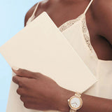 Movado Bold Crystal Pave Rose Gold Dial Rose Gold Steel Strap Watch For Women - 3600493 Buy Now By Movado