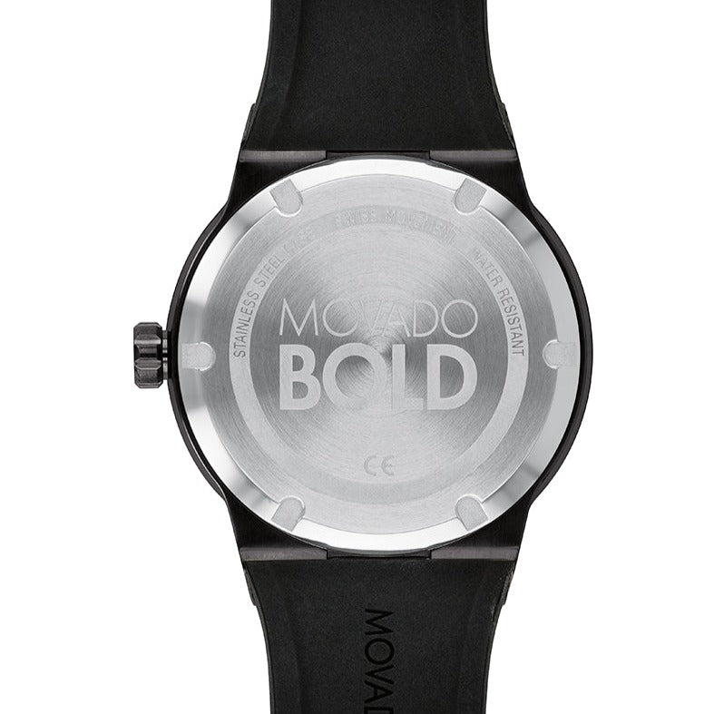 Movado Bold Fusion Black Dial Black Rubber Strap Watch for Men - 3600621 Buy Now By Movado