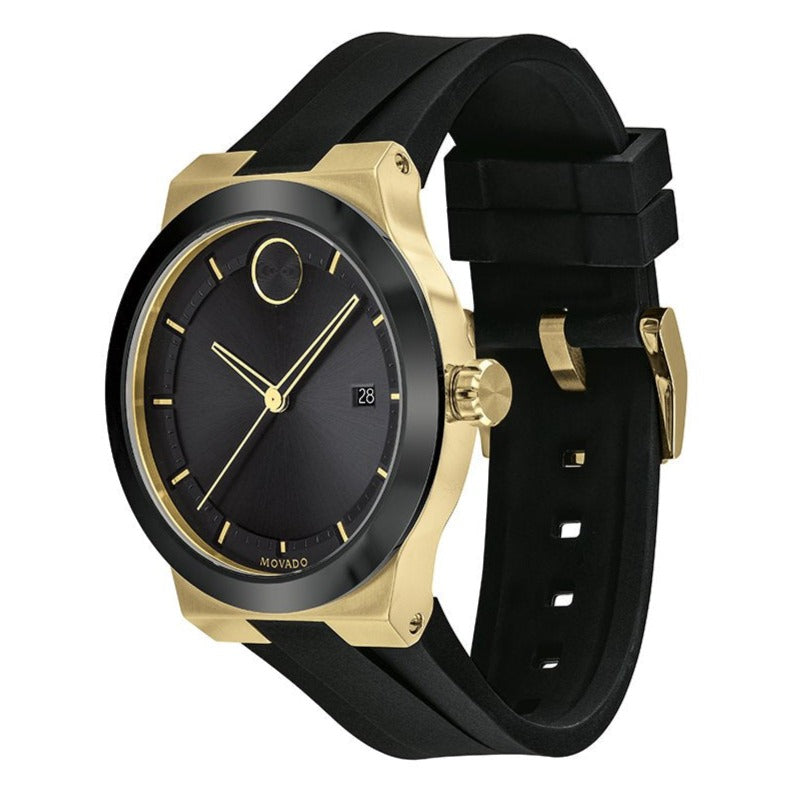 Movado Bold Black Dial Black Rubber Strap Watch for Men - 3600623 Buy Now By Movado
