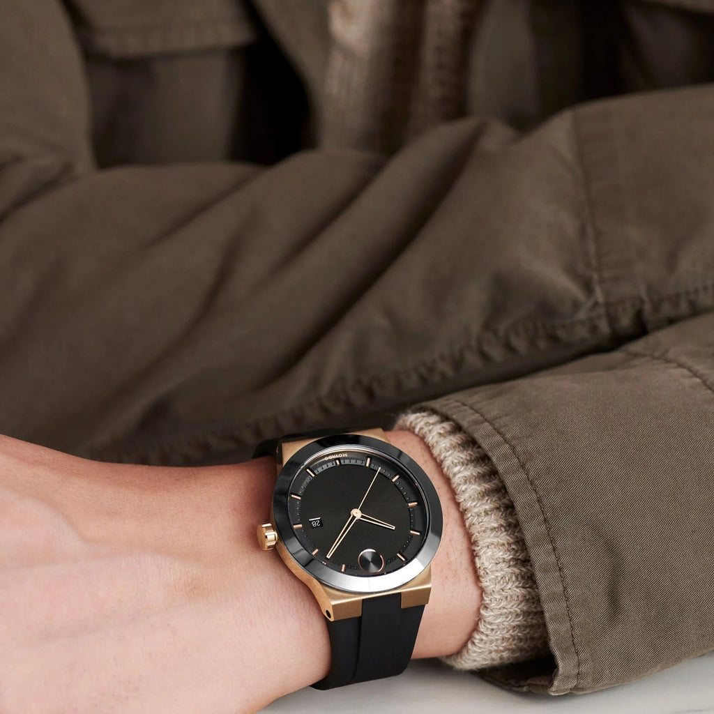 Movado Bold Black Dial Black Rubber Strap Watch for Men - 3600623 Buy Now By Movado