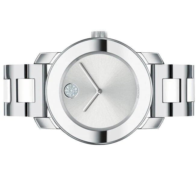 Movado Bold Ceramic Silver Dial Silver Steel Strap Watch for Women - 3600638 Buy Now By Movado