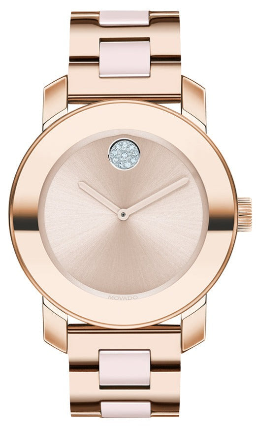 Movado Bold Rose Gold Dial Two Tone Steel Strap Watch for Women - 3600639 Buy Now By Movado