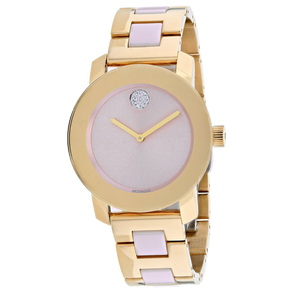 Movado Bold Beige Dial Two Tone Steel Strap Watch For Women - 3600640 Buy Now By Movado