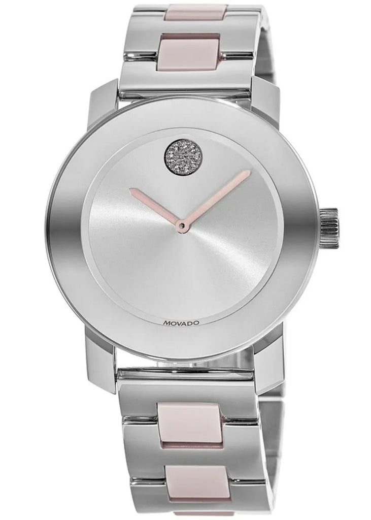 Movado Bold Silver Dial Two Tone Steel Strap Watch for Women - 3600702 Buy Now By Movado