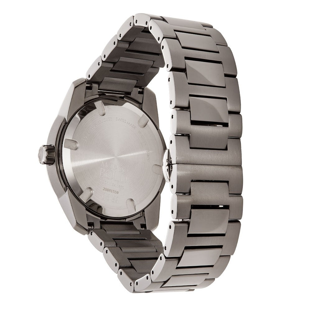 Movado Bold Verso Grey Dial Grey Steel Strap Watch for Men - 3600860 Buy Now By Movado