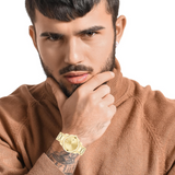 Movado Bold Verso Gold Dial Gold Steel Strap Watch for Men - 3600861 Buy Now By Movado