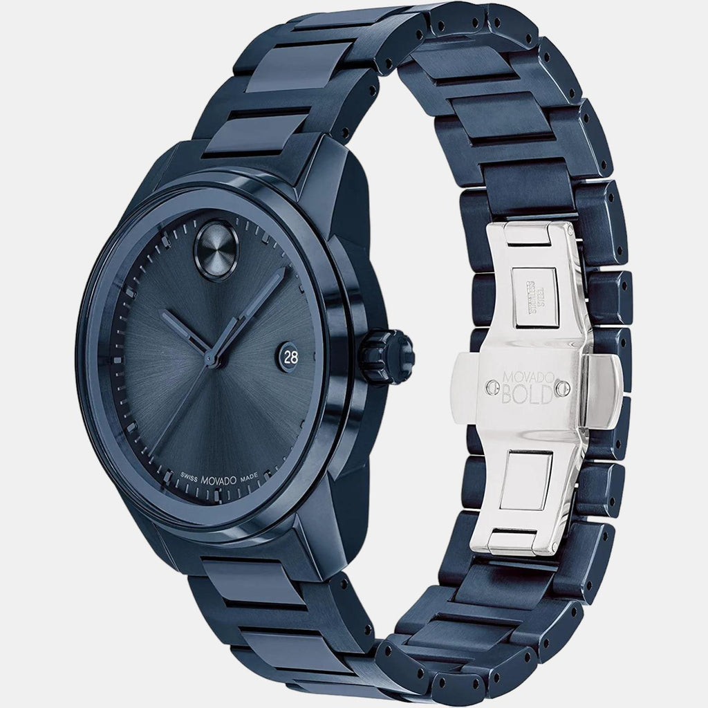 Movado Bold Verso Blue Dial Blue Steel Strap Watch for Men - 3600862 Buy Now By Movado