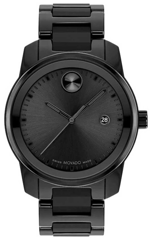 Movado Bold Verso Black Dial Black Steel Strap Watch for Men - 3600863 Buy Now By Movado