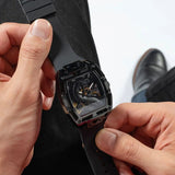 Guess Legend Analog Black Dial Black Rubber Strap Watch For Men - GW0648G1 Buy Now By Guess