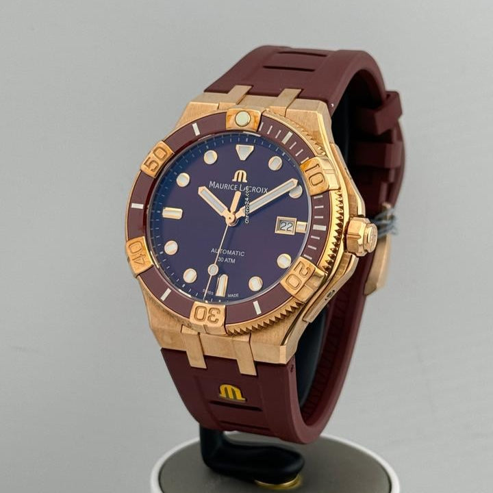 Maurice Lacroix Aikon Venturer Asia Special Edition Red Dial Red Rubber Strap Watch For Men - AI6058-BRZ6B-530-6 Buy Now By Maurice Lacroix