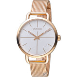 Calvin Klein Even White Dial Rose Gold Mesh Bracelet Watch for Women - K7B23626 Buy Now By Calvin Klein