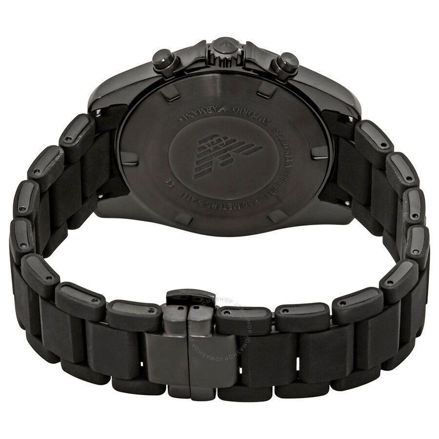 Emporio Armani Sigma Chronograph Blue Dial Black Silicone Strap Watch For Men - AR6121 Buy Now By Emporio Armani