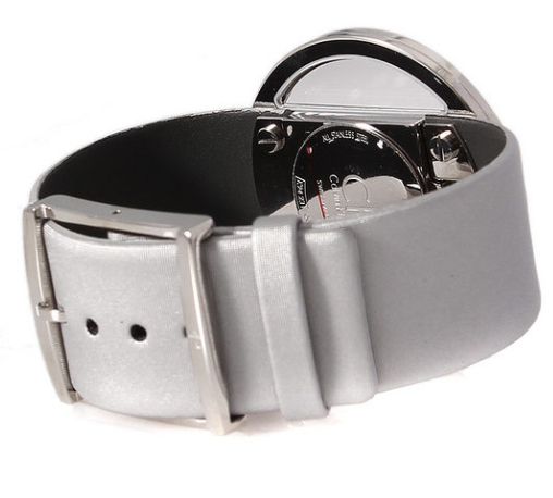 Calvin Klein Glam Transparent Silver Dial Grey Leather Strap Watch for Women - K9423193 Buy Now By Calvin Klein