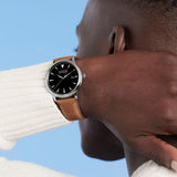 Movado Heritage Calendoplan Black Dial Brown Leather Strap Watch for Men - 3650001 Buy Now By Movado