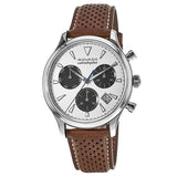 Movado Heritage Calendoplan Chronograph White Dial Brown Leather Strap Watch for Men - 3650008 Buy Now By Movado