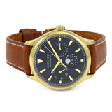 Movado Heritage Celestograf Navy Blue Dial Brown Leather Strap Watch For Women - 3650010 Buy Now By Movado