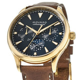 Movado Heritage Celestograf Navy Blue Dial Brown Leather Strap Watch For Women - 3650010 Buy Now By Movado