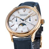 Movado Heritage Celestograf White Mother of Pearl Dial Blue Leather Strap Watch For Women - 3650011 Buy Now By Movado