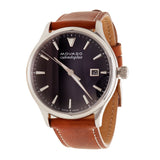 Movado Heritage Calendoplan Black Dial Brown Leather Strap Watch for Men - 3650001 Buy Now By Movado