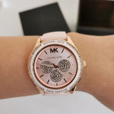 Michael Kors Quartz Pink Dial Pink Silicone Strap Watch For Women - MK6946 Buy Now By Michael Kors