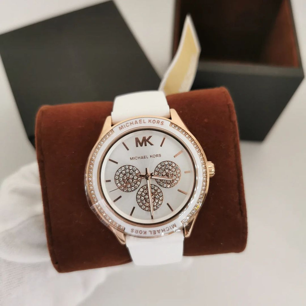 Michael Kors Oversized Sport Quartz White Dial White Rubber Strap Watch For Women - MK6945 Buy Now By Michael Kors