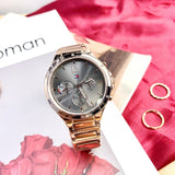 Tommy Hilfiger Eve Chronograph Quartz Grey Dial Rose Gold Steel Strap Watch For Women - 1782277 Buy Now By Tommy Hilfiger