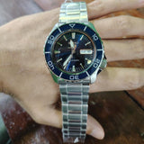 Seiko 5 Sports Automatic Blue Dial Silver Steel Strap Watch for Men - SRPK97K1