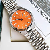 Citizen Tsuyosa Automatic Orange Dial Silver Steel Strap Watch For Men - NJ0151-88Z Buy Now By Citizen