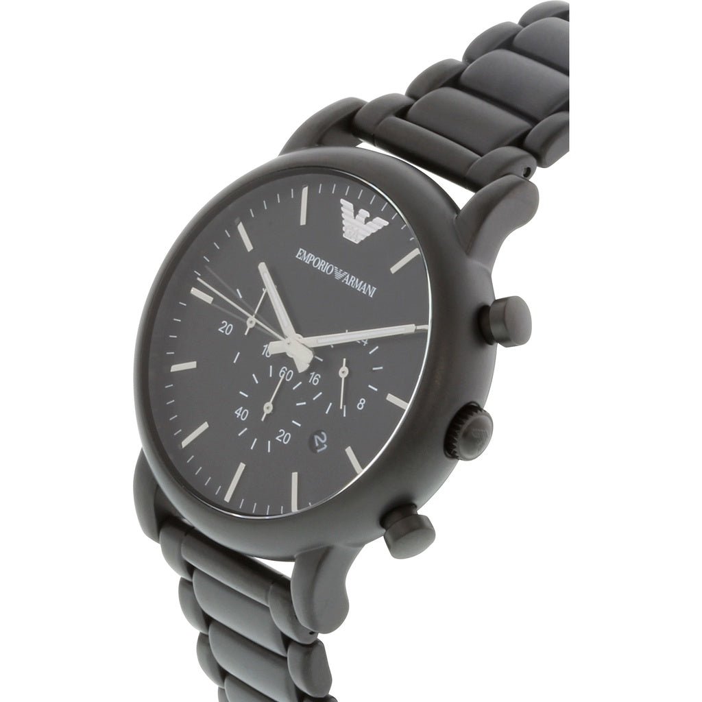 Emporio Armani Luigi Chronograph Black Dial Black Stainless Steel Watch For Men - AR1895 Buy Now By Emporio Armani