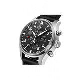 IWC Pilot's Watch Chronograph Black Dial Black Leather Strap Watch for Men - IW377709 Buy Now By IWC