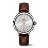 IWC Portofino Automatic Silver Dial Brown Leather Strap Watch for Women - IW357403 Buy Now By IWC