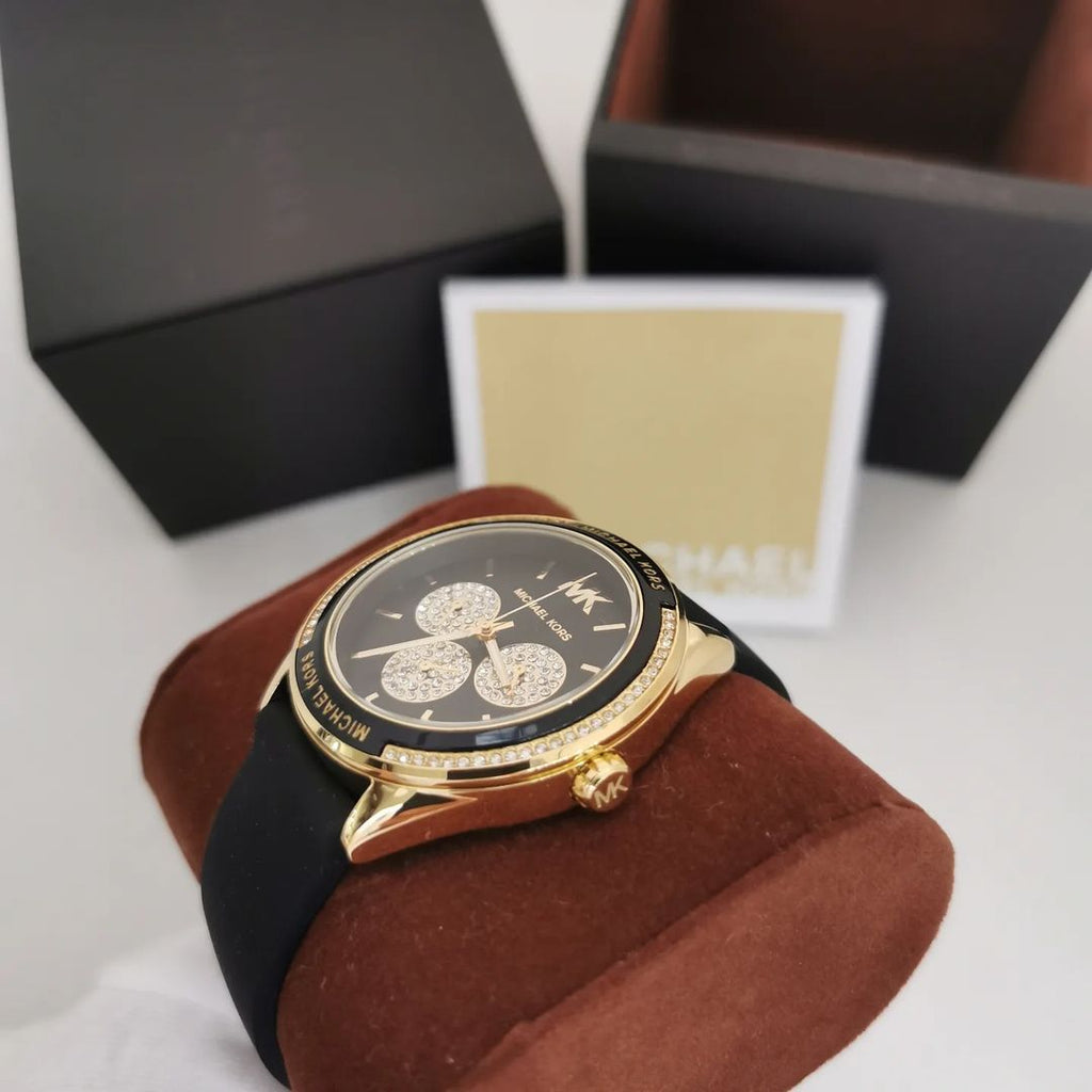 Michael Kors Quartz Black Dial Black Silicone Strap Watch For Women - MK6944 Buy Now By Michael Kors