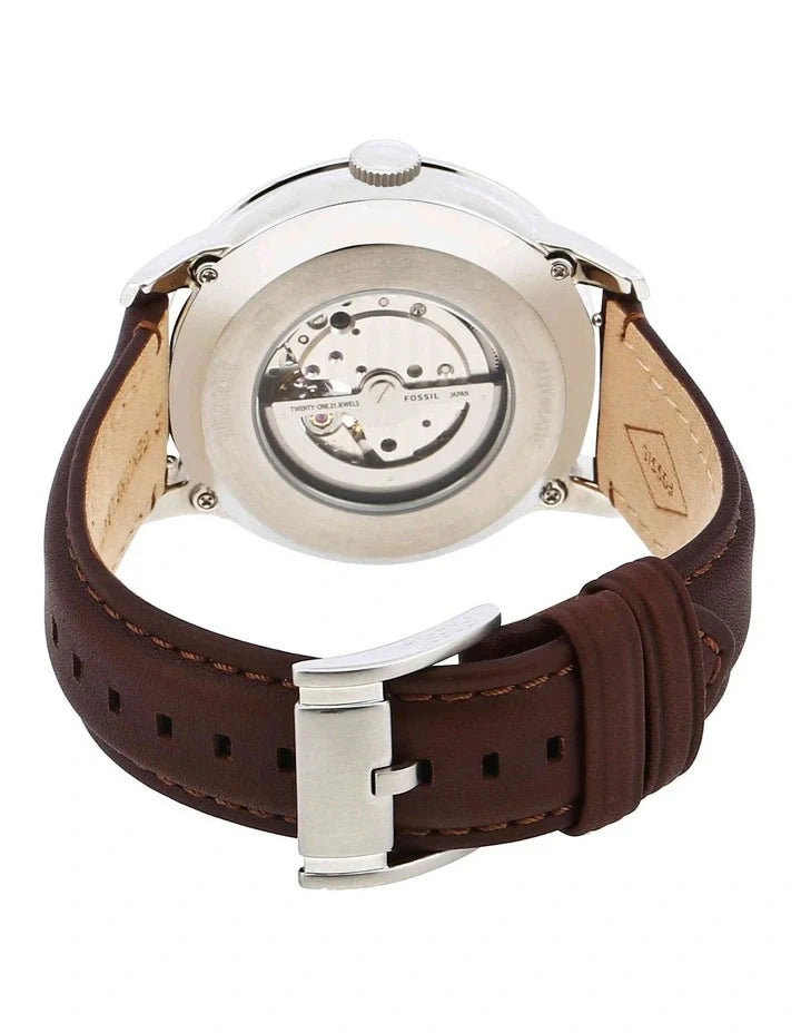 Fossil Townsman Automatic Black Dial Brown Leather Strap Watch for Men - ME3061 Buy Now By Fossil