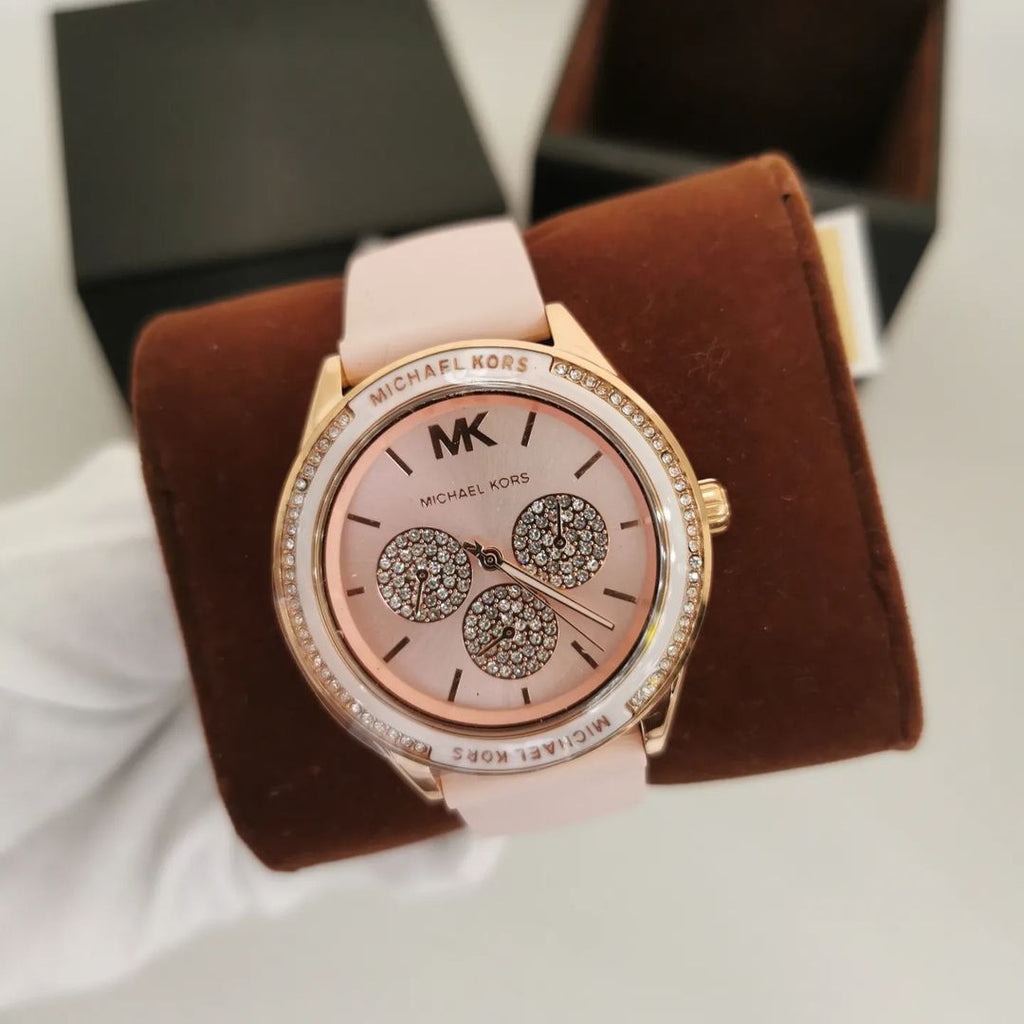 Michael Kors Quartz Pink Dial Pink Silicone Strap Watch For Women - MK6946 Buy Now By Michael Kors